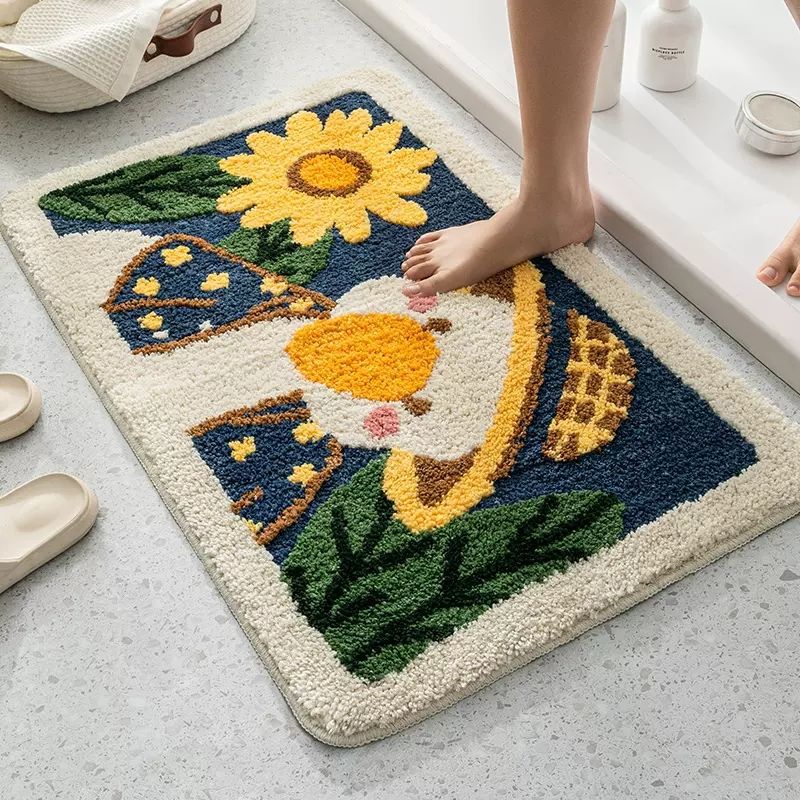 Cute Cartoon Dog Bath Mat