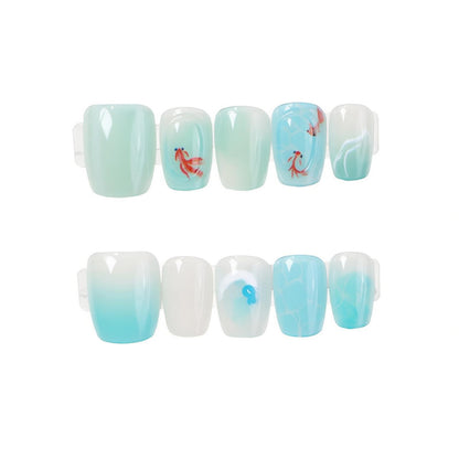 Ocean-Inspired Nail Art Set Acalora