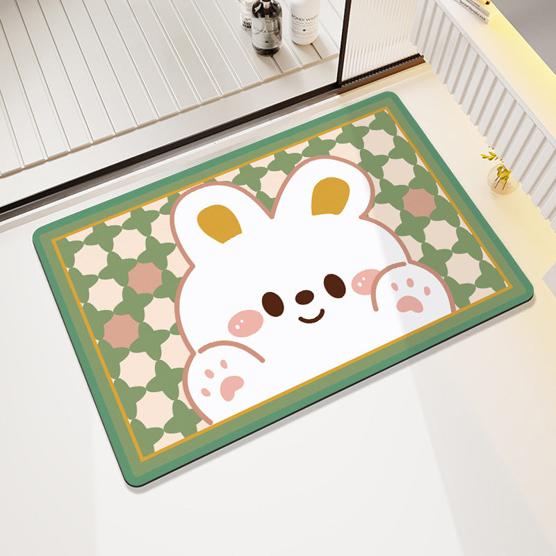 Cute Cartoon Pet-Themed Bath Mat Acalora