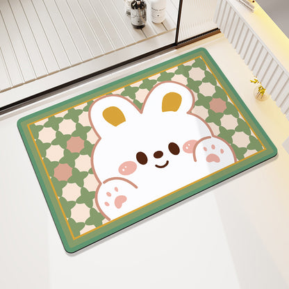 Cute Cartoon Pet-Themed Bath Mat Acalora