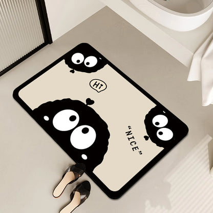 Playful Cow-Themed Bathroom Mat Acalora