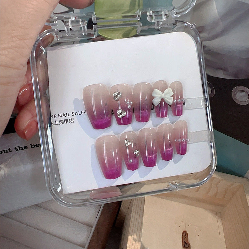Glamorous Ombre Decorative Press-On Nail Set Acalora
