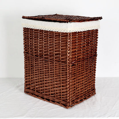 Women's laundry basket with elegant fabric cover and unique design Bowlift