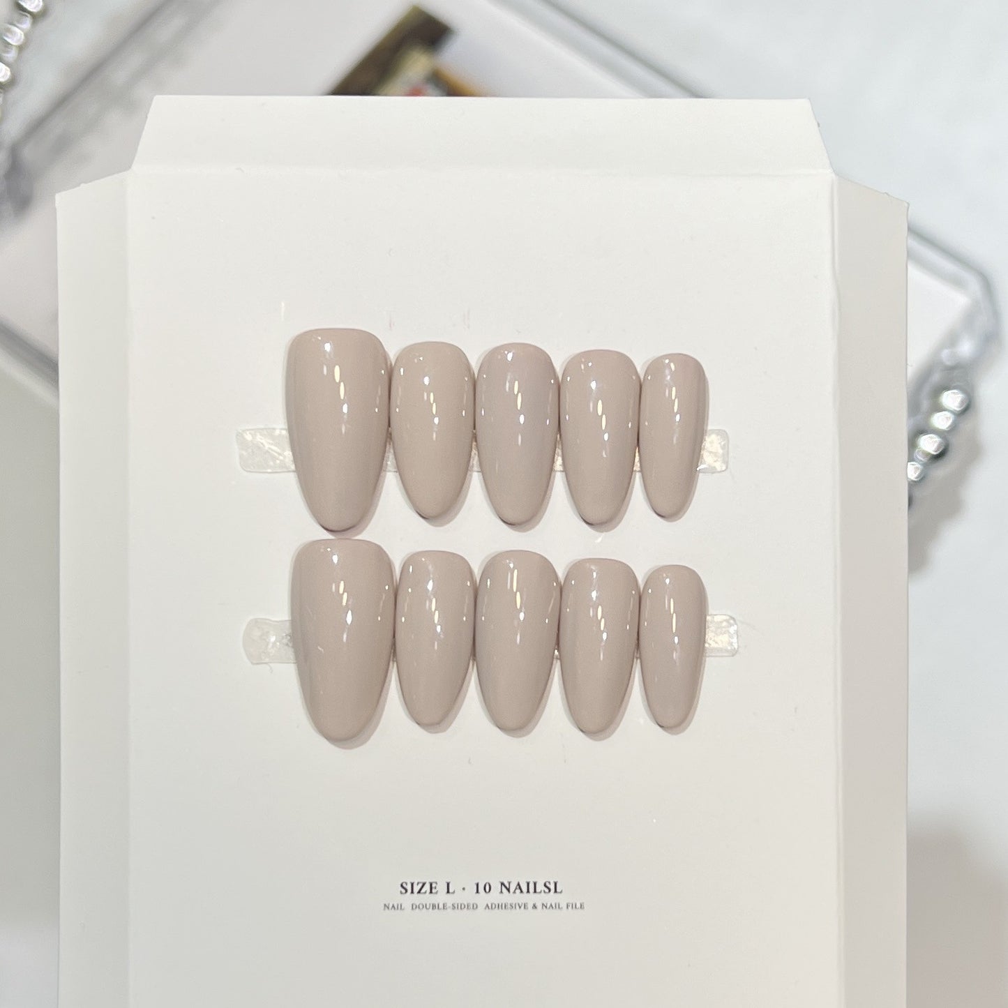 Stiletto Press-On Nail Art Set with Elegant French Tips Acalora