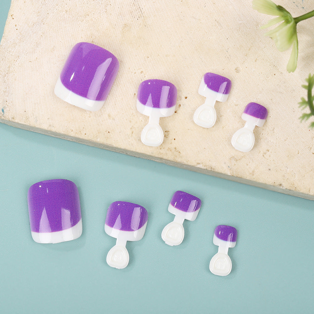 Artificial nail set with modern gradient and French tip Acalora