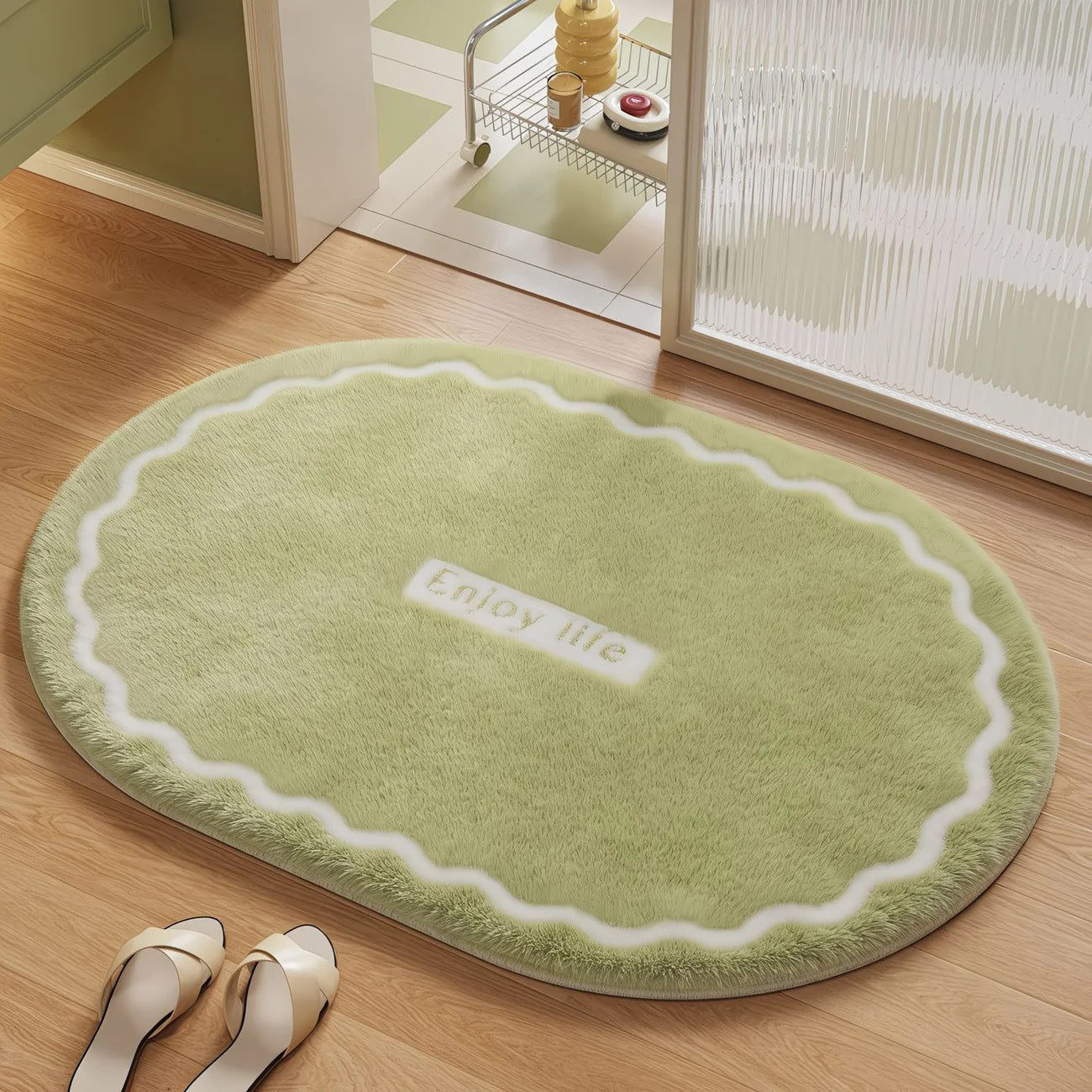 Soft Plush Round Bathroom Rug