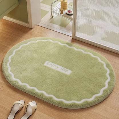 Soft Plush Round Bathroom Rug