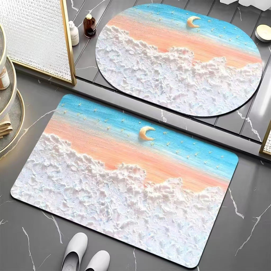 Floral Patterned Bath Mat