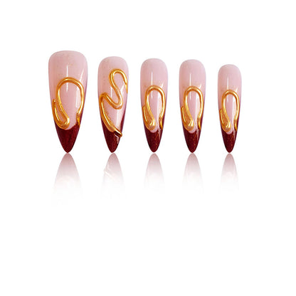 Elegant Stiletto Press-On Nail Art Acalora