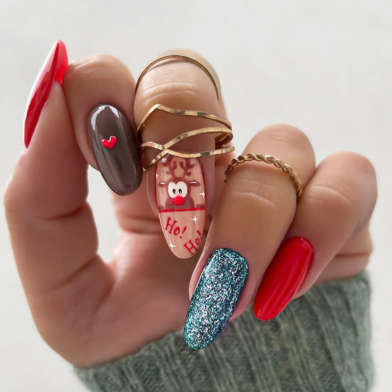 Artistic Holiday-Themed Press-On Nails Kit Acalora