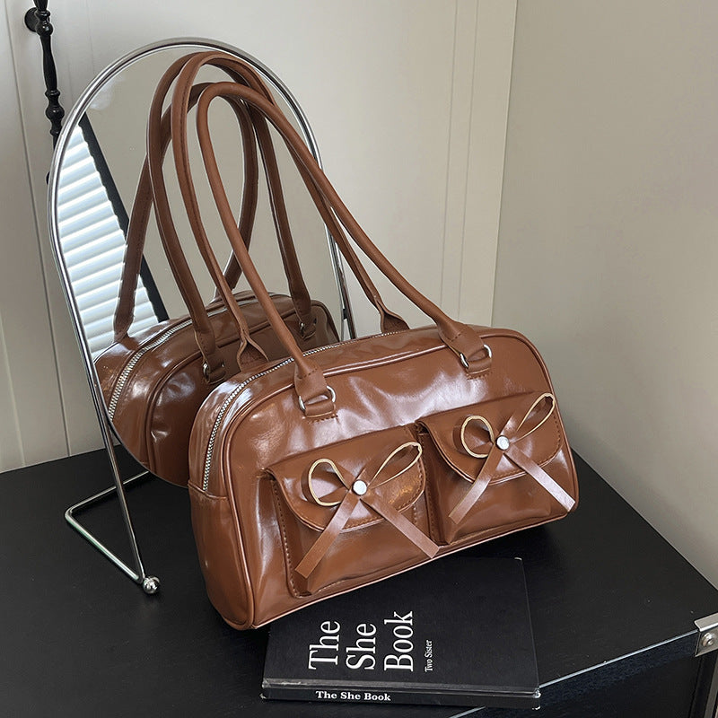 Stylish Multifunctional Handbag with Bow Detail Acalora