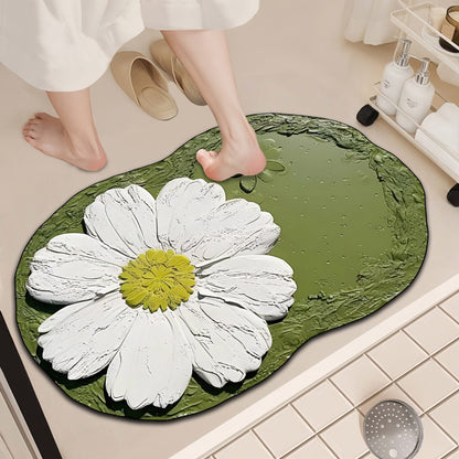 Luxurious Floral Design Bath Mat