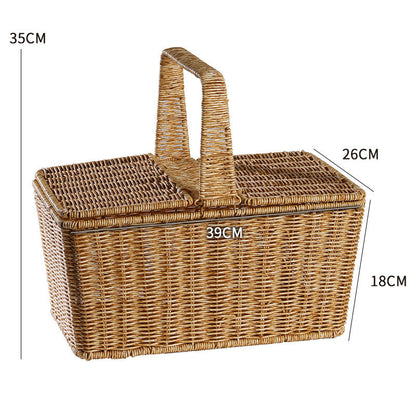 Unisex Hand-woven Shopping Basket with two Handles Brehn