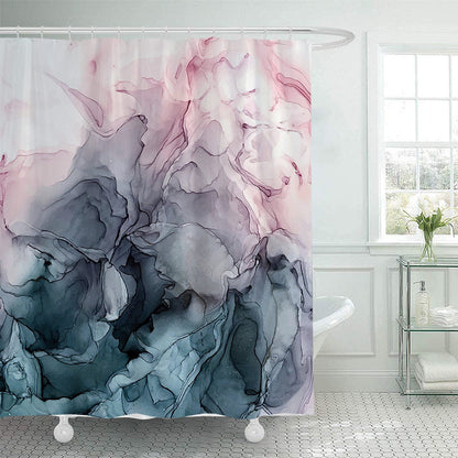Artistic Marble Print Shower Curtain