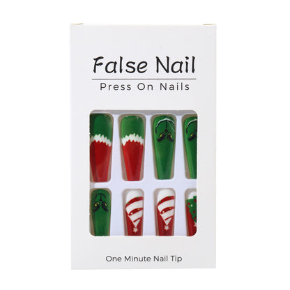 Festive artificial nails with Christmas motifs Acalora