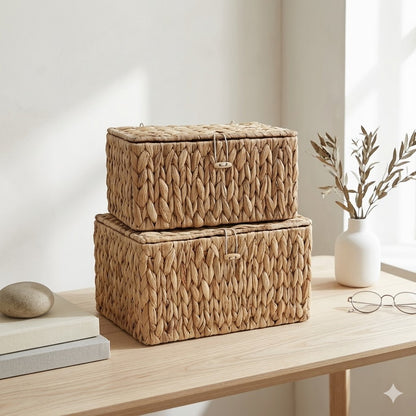 Handcrafted Storage Basket Made of Natural Materials Acalora