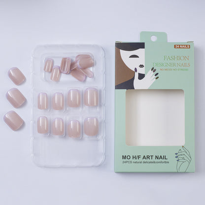 Artificial nails with high-gloss finish and elegant contours Acalora
