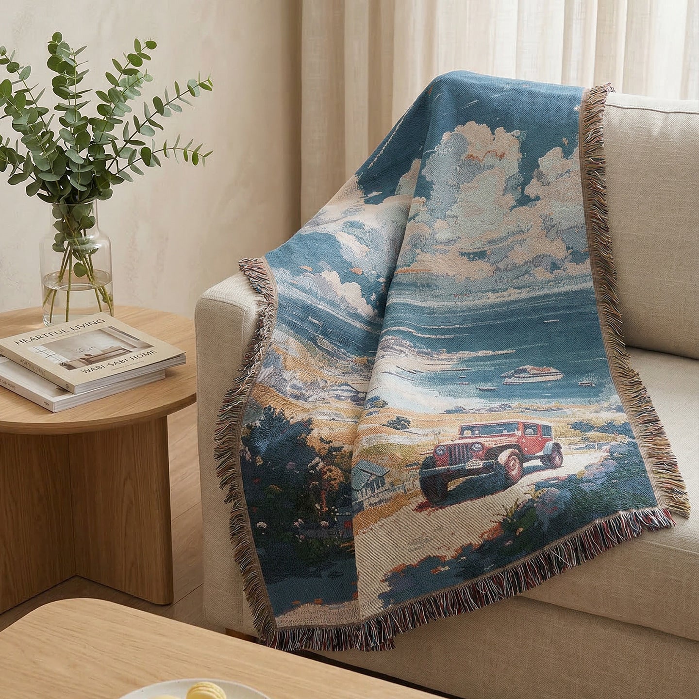 Artistic Landscape Throw Blanket