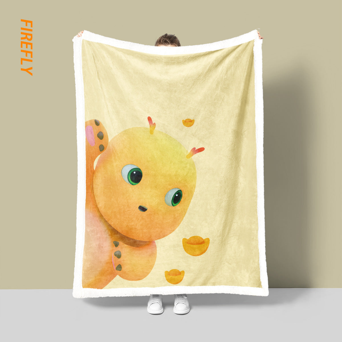Unisex Soft Cartoon-Themed Fleece Blanket