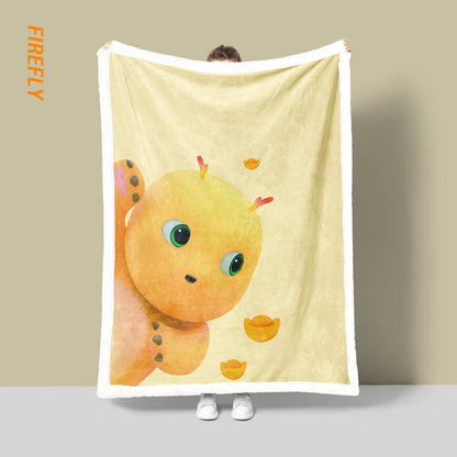 Unisex Soft Cartoon-Themed Fleece Blanket
