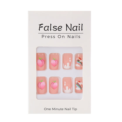 Artificial nails with cheerful flower designs Acalora
