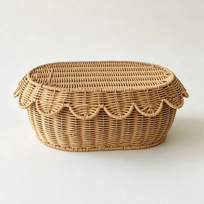 Ornate decoration basket made from natural materials Acalora