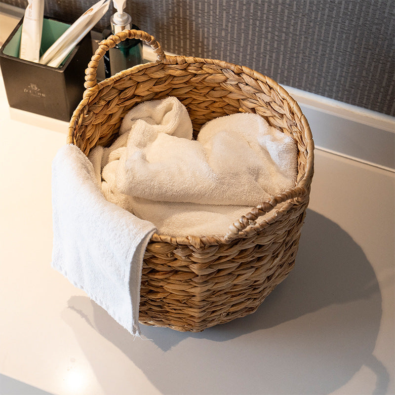 Handwoven decorative basket with heart motif Acalora