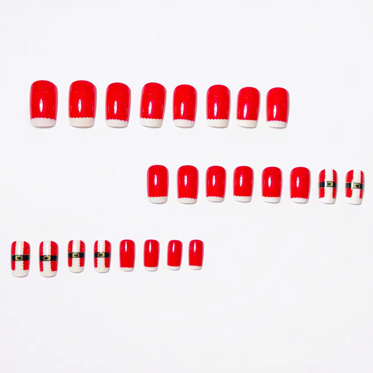 Festive Santa Claus-Themed Nail Art Acalora