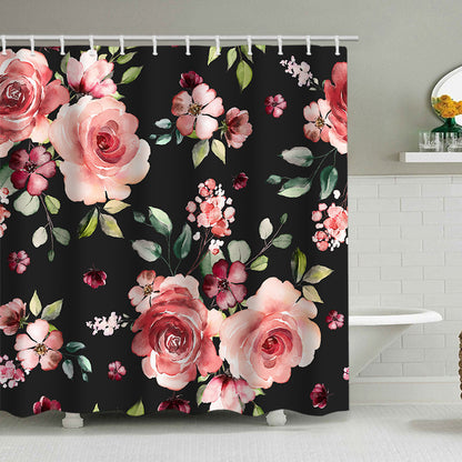 Floral Print Shower Curtain