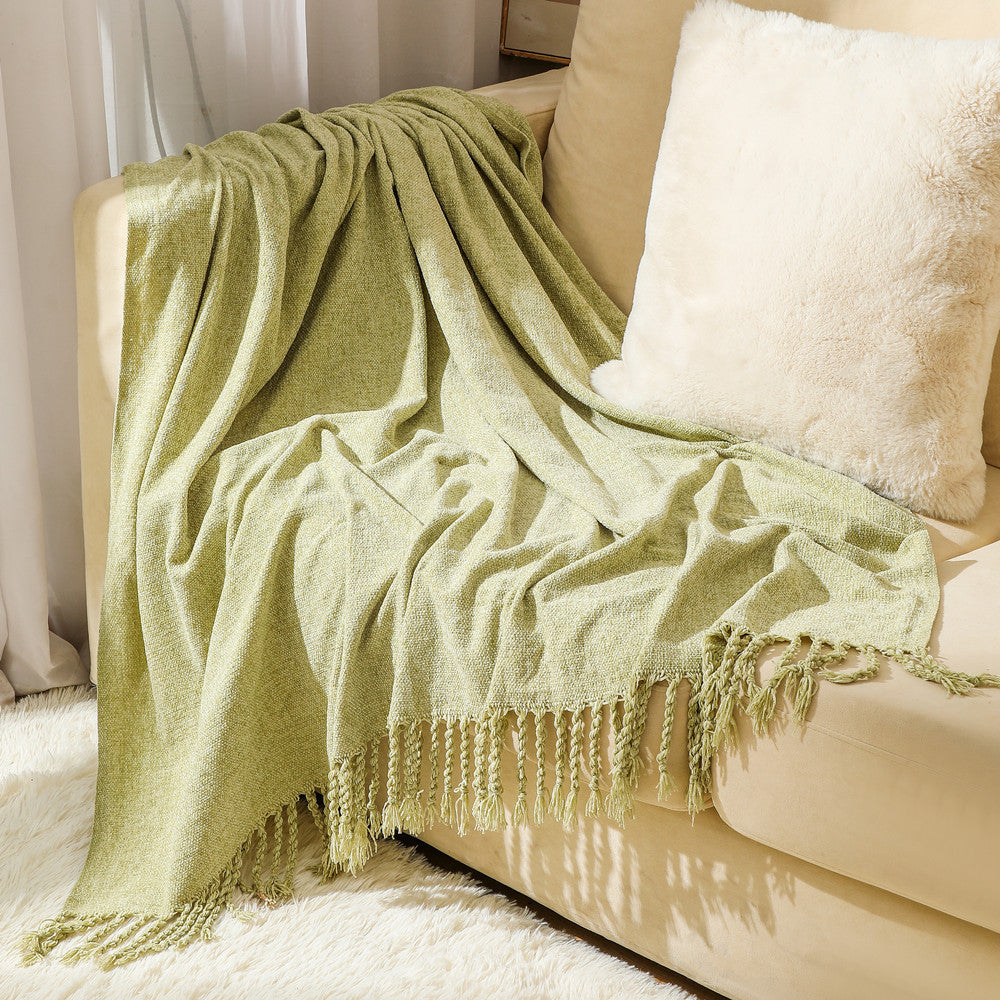 Elegant Fringe Throw Blanket