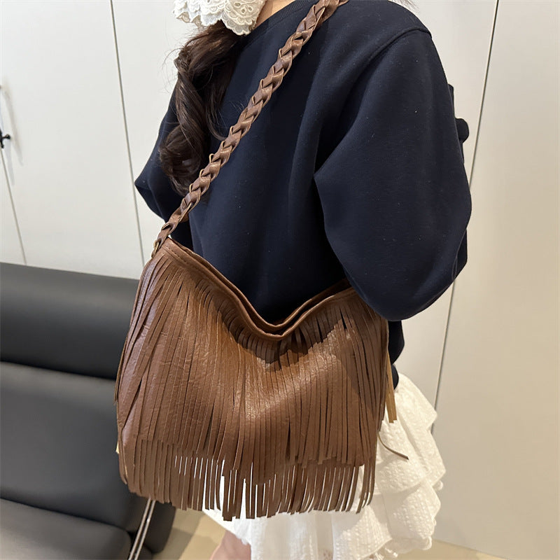 Bohemian Fringe Shoulder Bag Acalora
