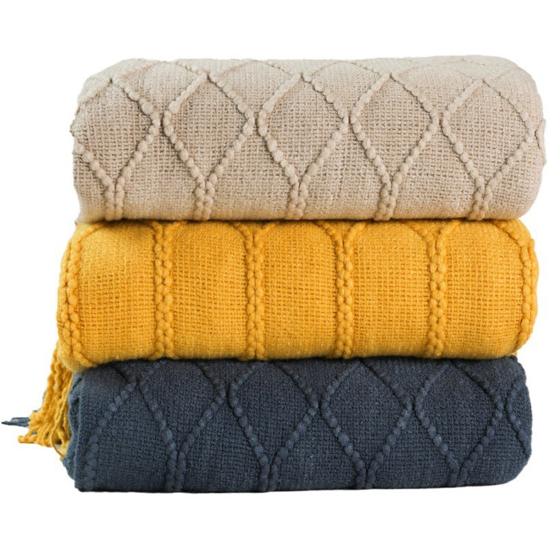 Luxurious Woven Textured Throw Blanket
