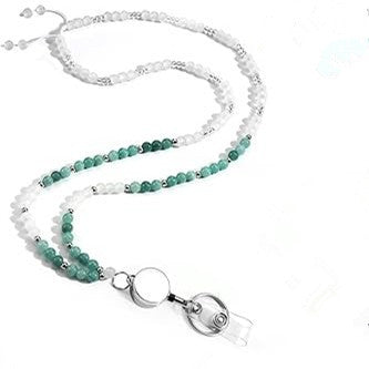 Beaded Eyewear Lanyard Necklace with Retractable Clip Acalora