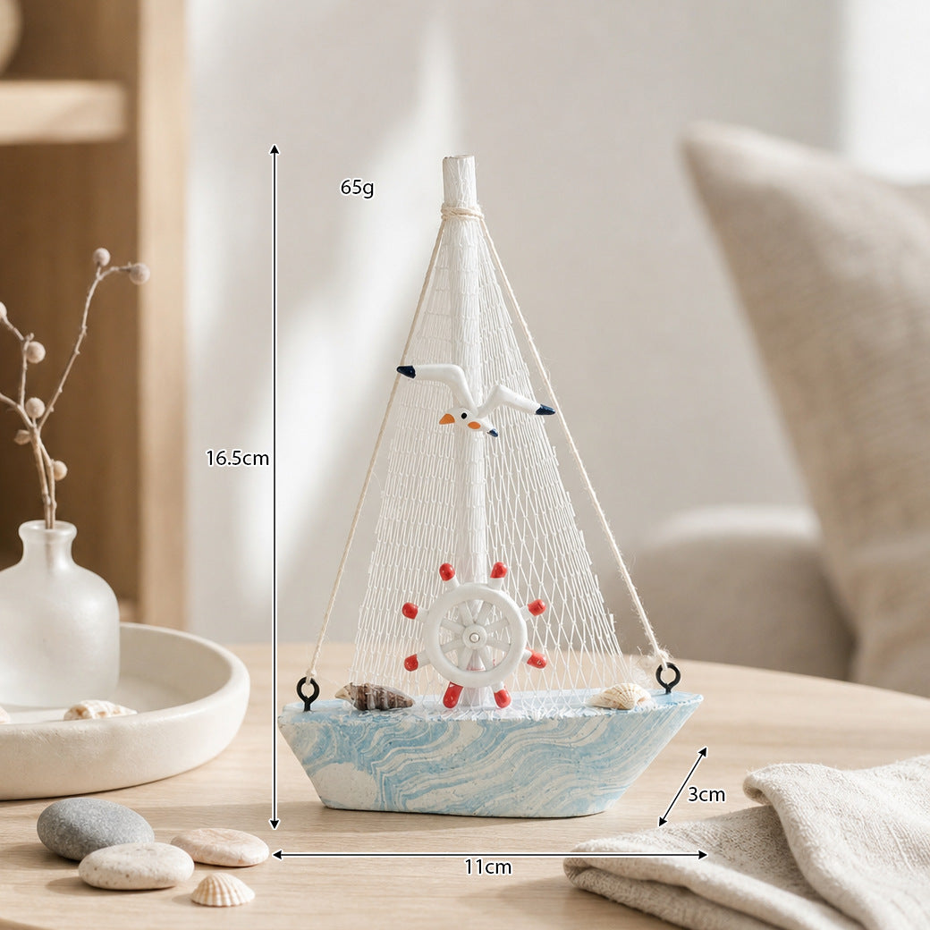Maritime Sailboat Center Piece