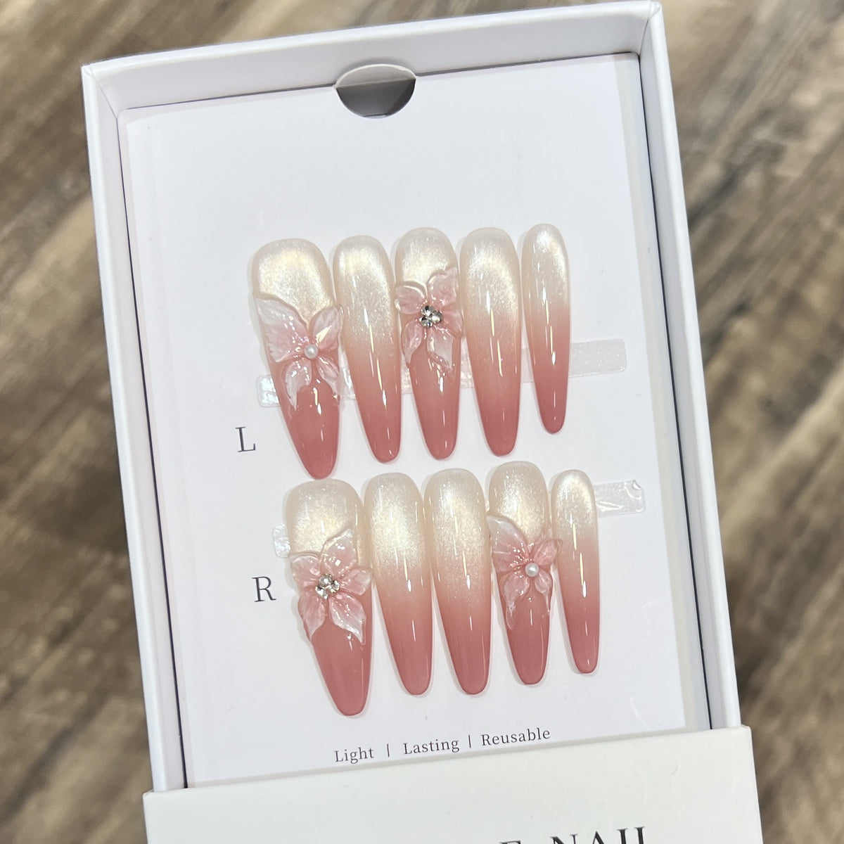 Floral Art Stiletto Press-On Nail Set Acalora