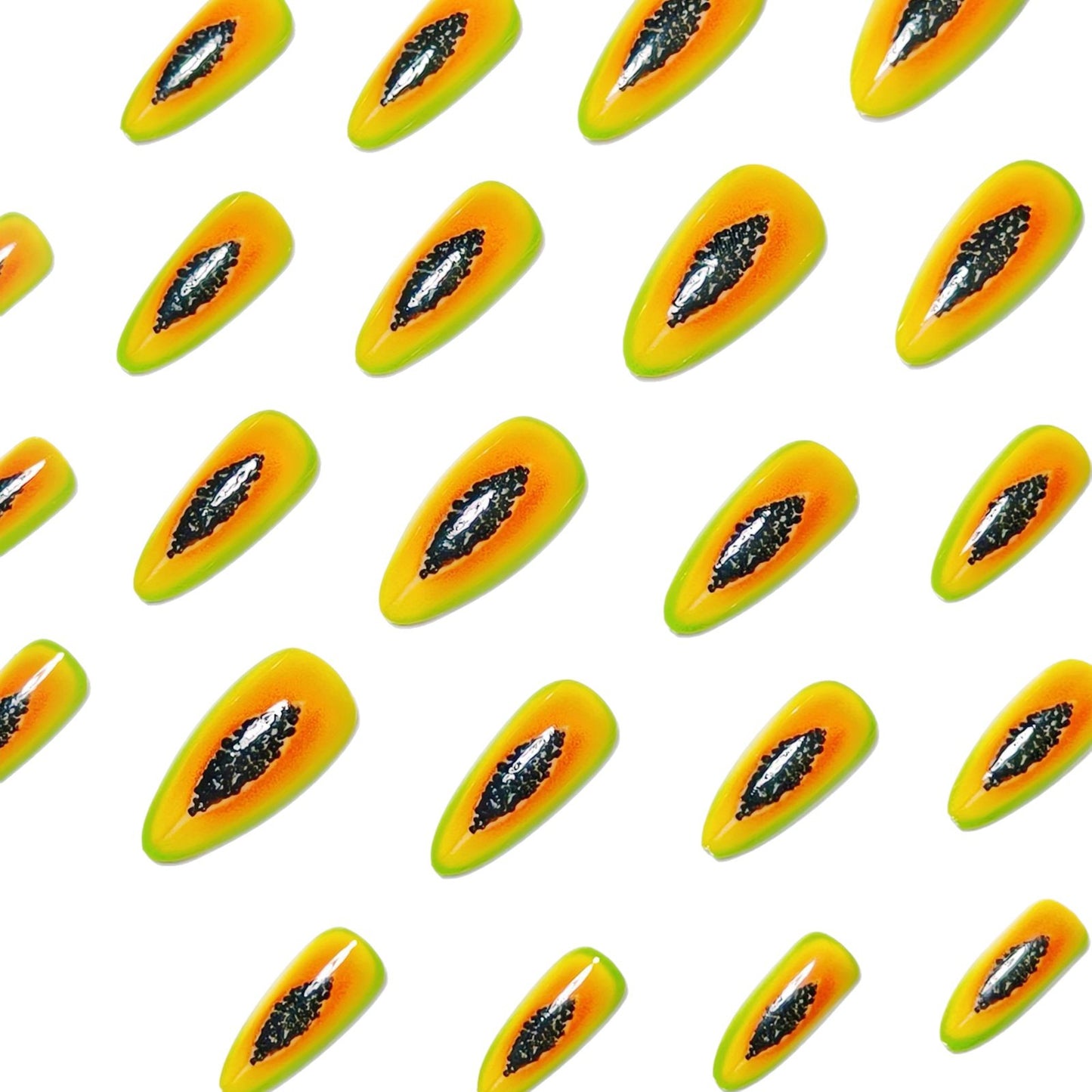 Creative Papaya-Inspired Nail Art Acalora