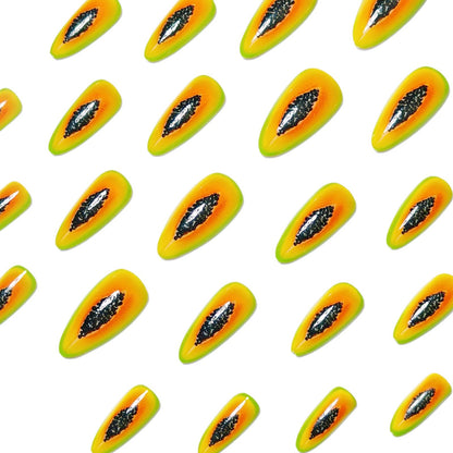 Creative Papaya-Inspired Nail Art Acalora