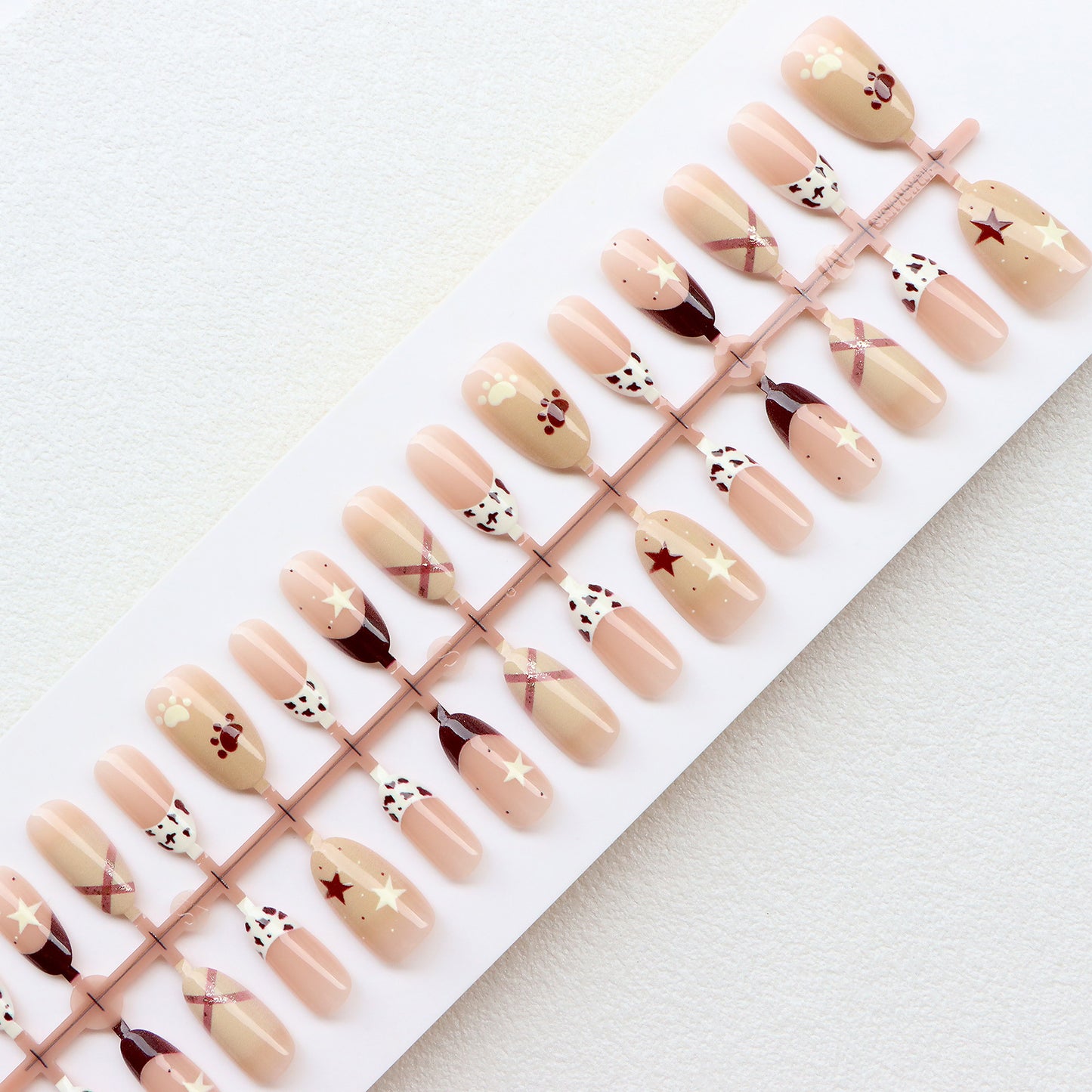 Thematic Press-On Nail Art Set with Charming Designs Acalora