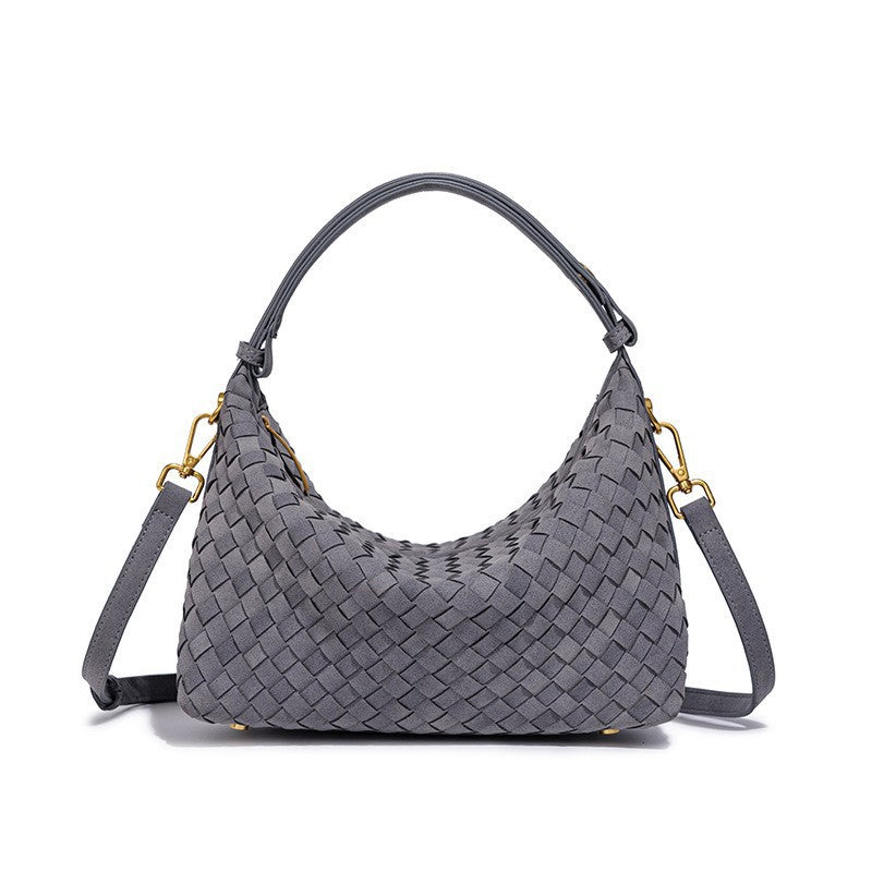 Woven Suede Hobo Bag Acalora