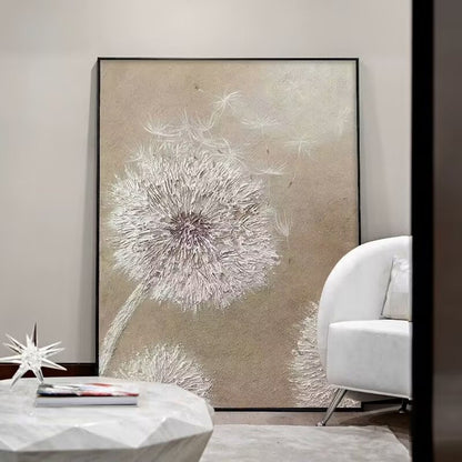 Textured Dandelion Canvas Artwork
