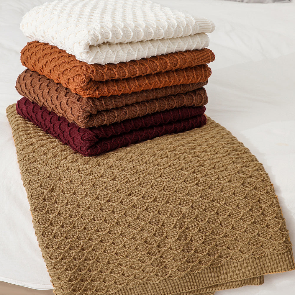 Cozy Knitted Throw Blanket