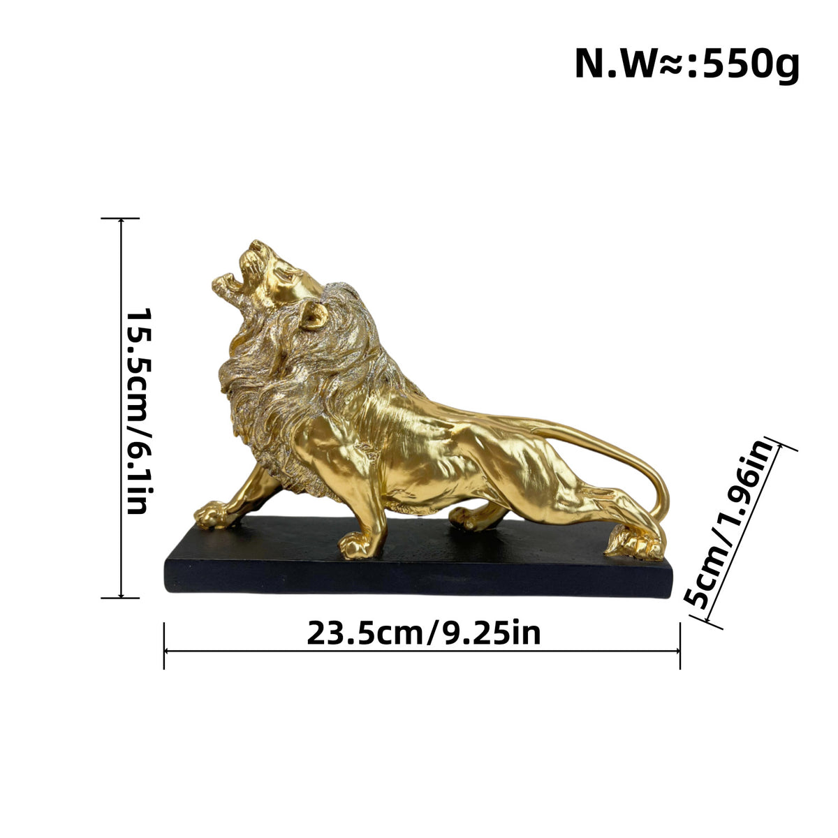 Decorative lion figure with golden details Acalora