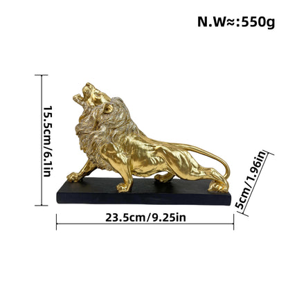 Decorative lion figure with golden details Acalora