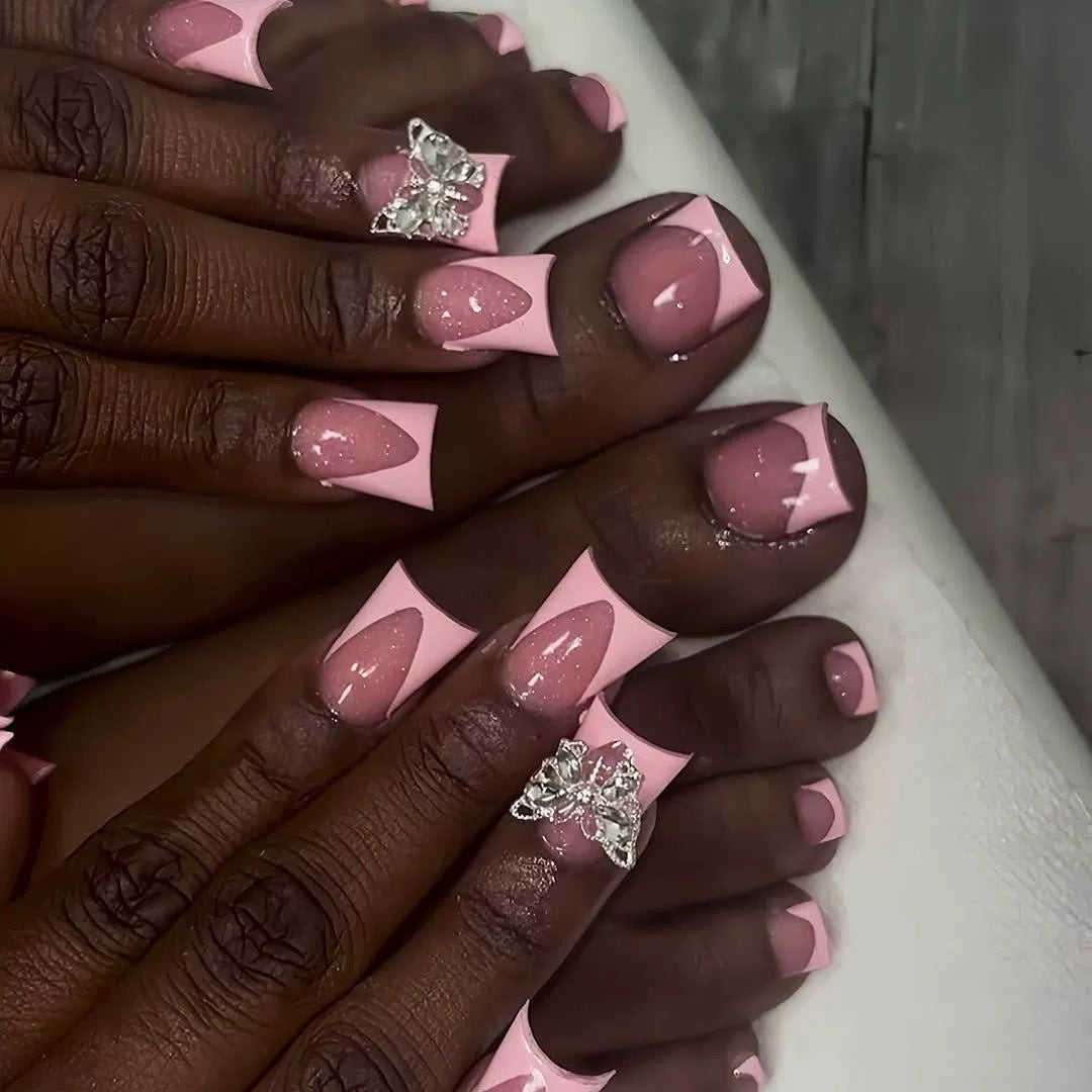 Elegant Acrylic Press-On Nail Art Acalora
