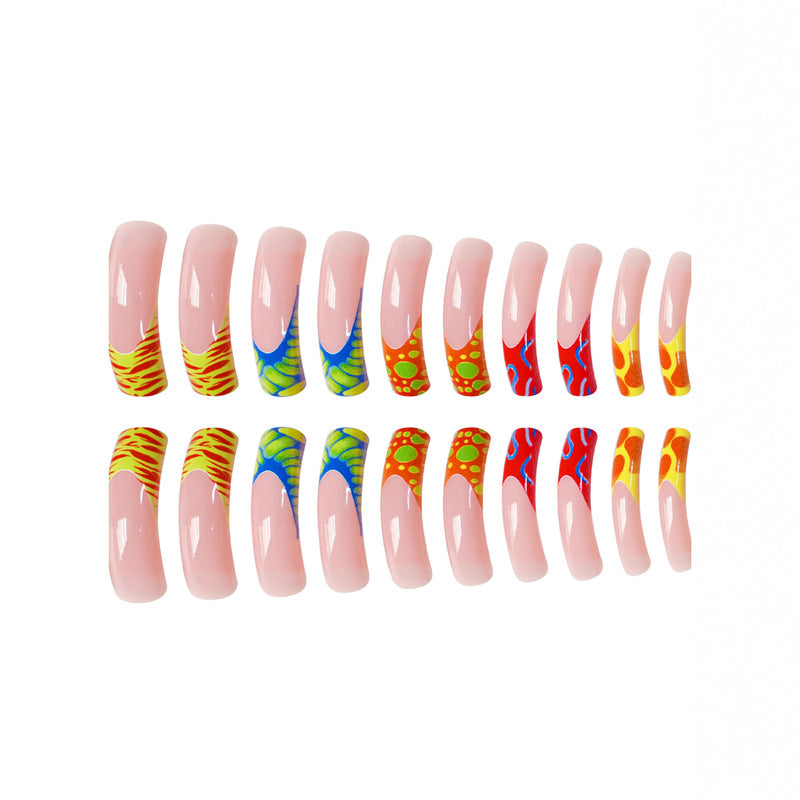 Artistic Long Nail Art Extensions Acalora