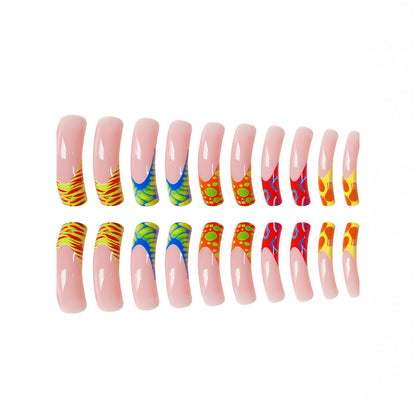 Artistic Long Nail Art Extensions Acalora