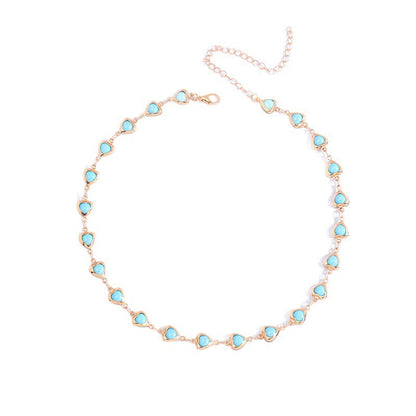 Heart-Shaped Gemstone Choker Necklace Acalora