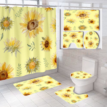 Floral Theme Bathroom Décor Set