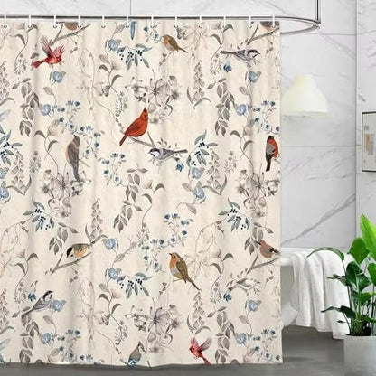 Floral Embossed Shower Curtain