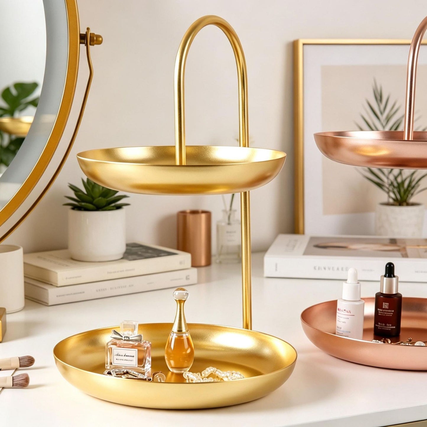 Elegant Two-Tiered Jewelry Organizer